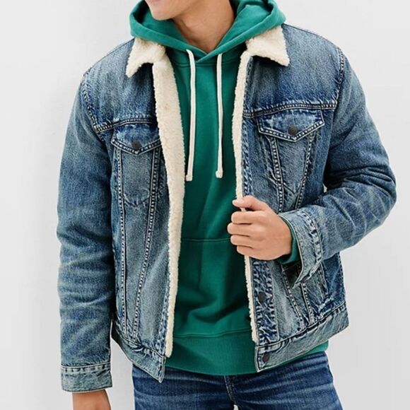 American Eagle Outfitters Other - AE Denim Sherpa Jacket